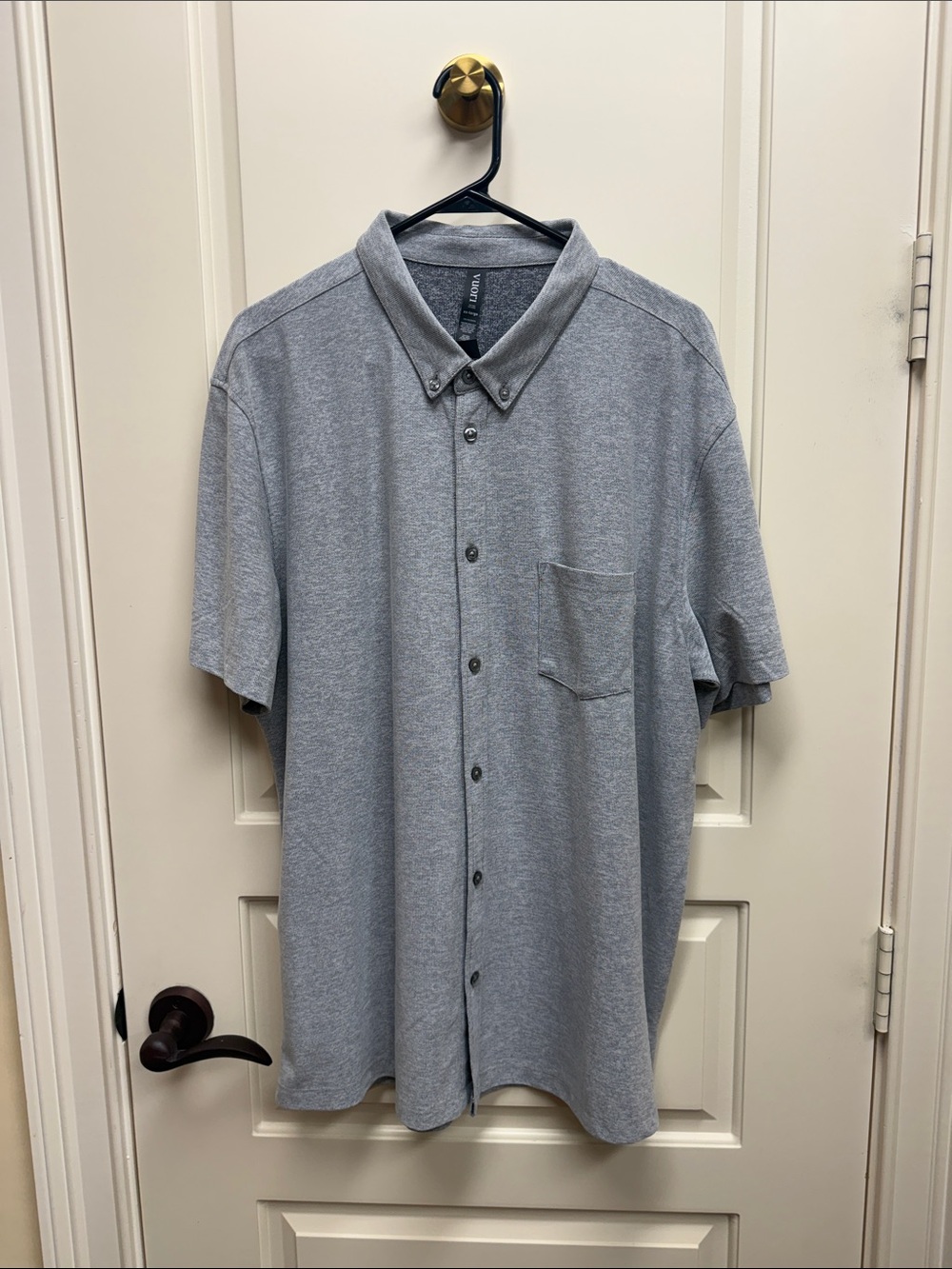 Vuori Gray Short-Sleeve Button-Down Shirt